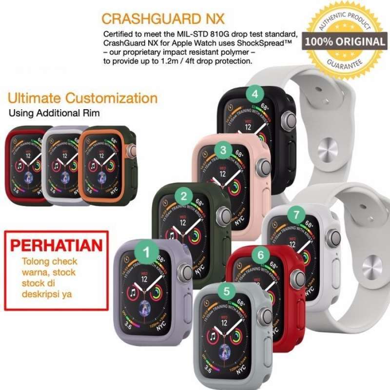 Jual Case Apple Watch 44mm 40mm Series 6 SE Rhinoshield Crashguard NX
