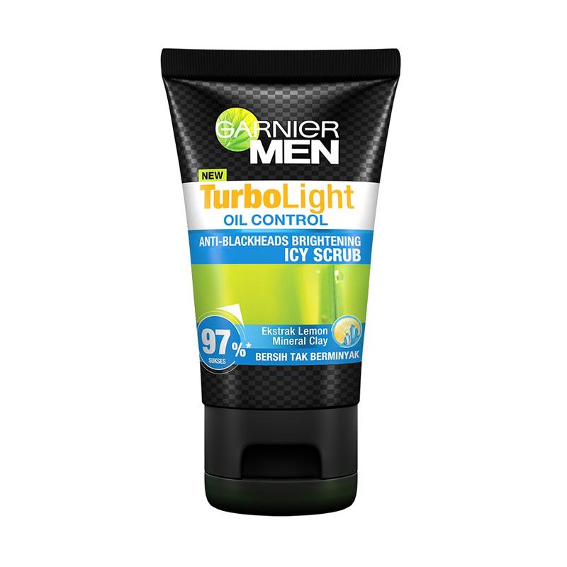 Jual GARNIER MEN Turbo Light Icy Scrub Extra Lemon Clay Pembersih Wajah