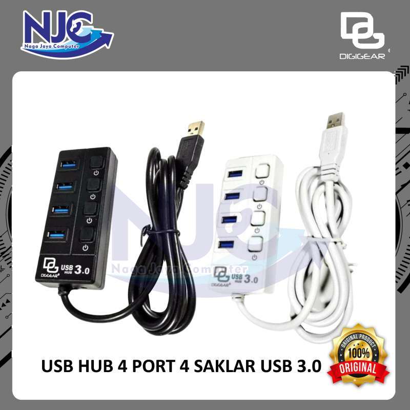 Jual DIGIGEAR USB Hub - [USB 3.0/ 4 Port/ Saklar On - Off] di Seller ...