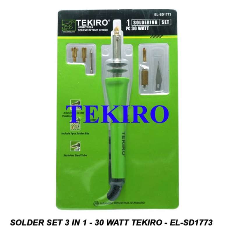 Jual Solder Set 3 In 1 30 Watt Tekiro ELSD1773 solder