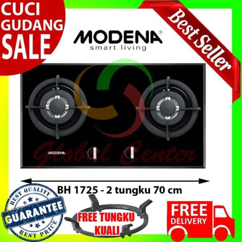 Jual Modena Kompor Tanam / Built-In Hob Gas 70 Cm 2 Tungku Bh 1725 di