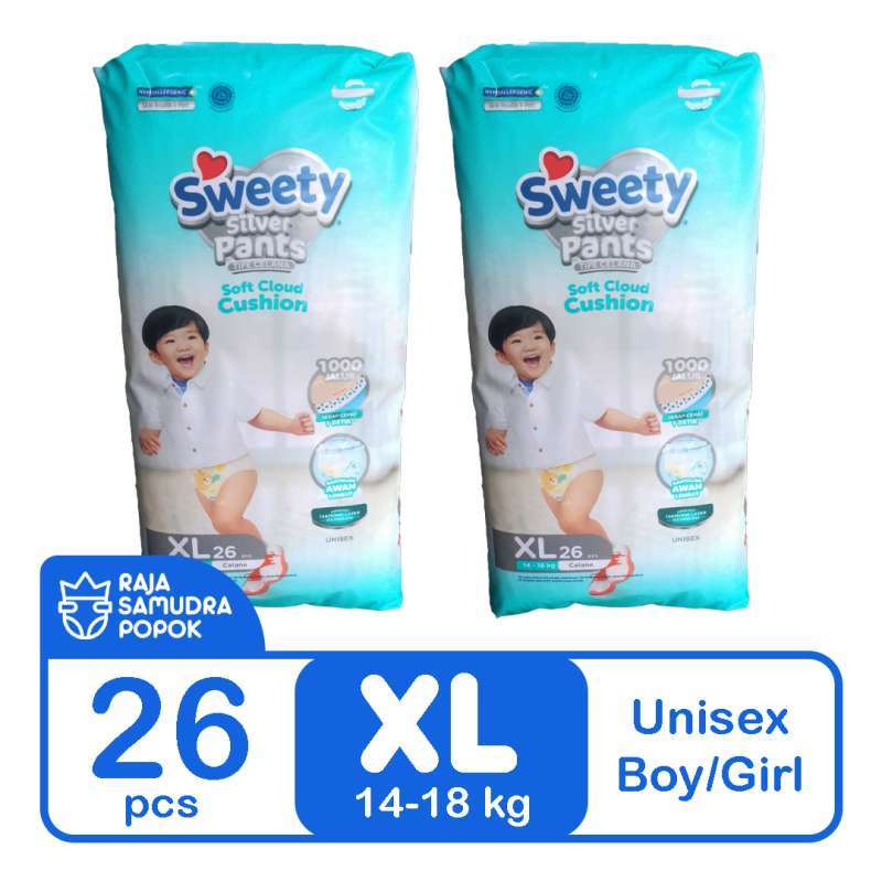 Promo Sweety Silver Pants Tipe Celana (Size XL / 26 pcs) Diskon 4 di