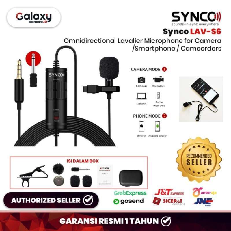 Promo Synco LavS6 Condenser Lavalier Microphone di Seller Asad Store
