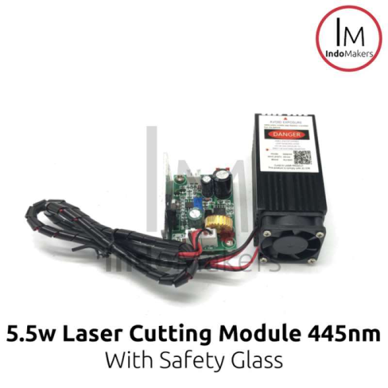 Promo 5.5W Hi-Power Laser Cutting Module Blue 445Nm With Laser Safety ...