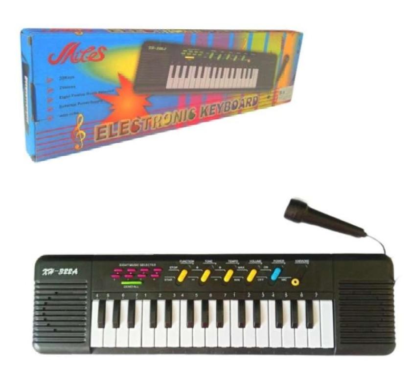 Jual Mainan organ piano rekam suara mic electronic keyboard recorder di
