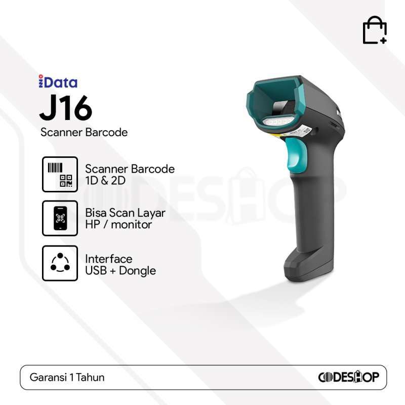 Promo Idata J16 Scanner Barcode 1d 2d Cordless Scan Bluetooth Diskon 28 ...