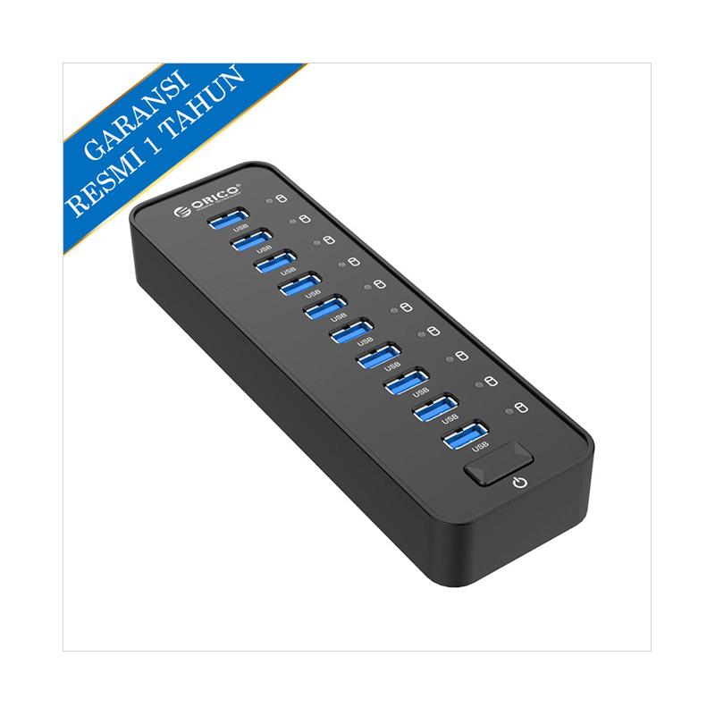 Jual Orico P10 U3 Usb Hub Black 10 Port Usb 3 0 jual orico p10 u3 usb hub black 10 port usb 3 0