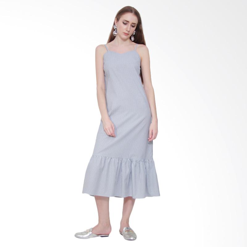 Jual KIM Ash Gathered Bottom Dress Wanita - Navy Online