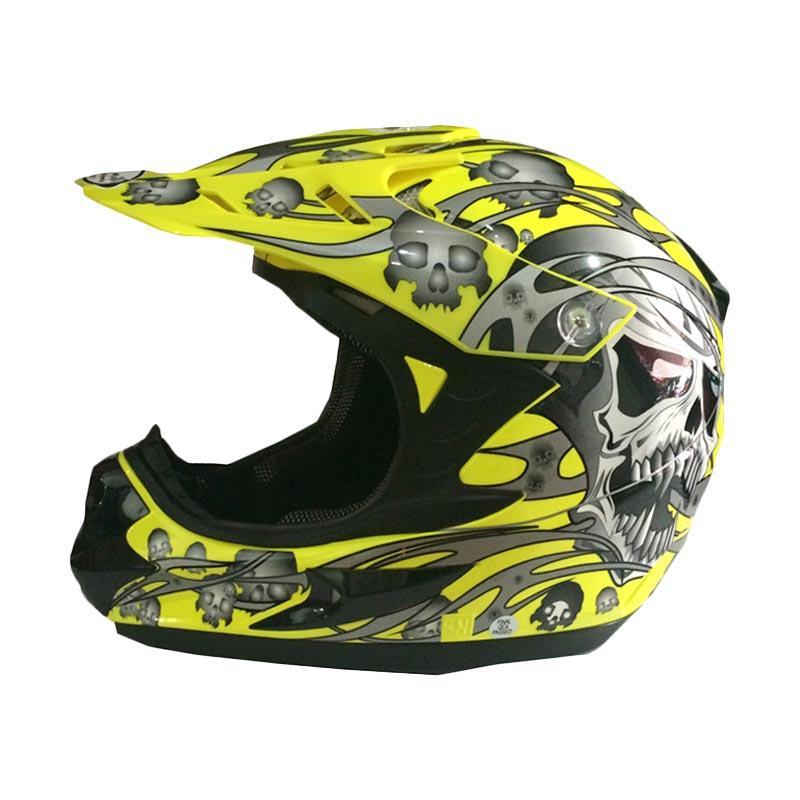 jual snail helmet 309 helm motor cross yellow skull jual snail helmet 309 helm motor cross yellow skull