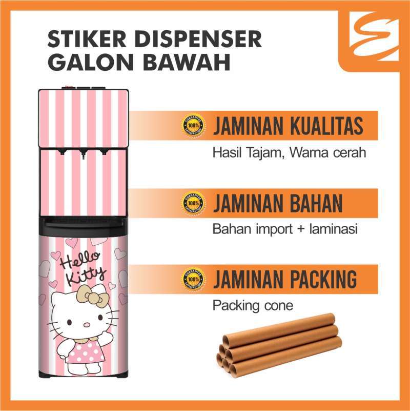 Jual Stiker dispenser galon bawah (40x100cm) hello kitty (Sticker