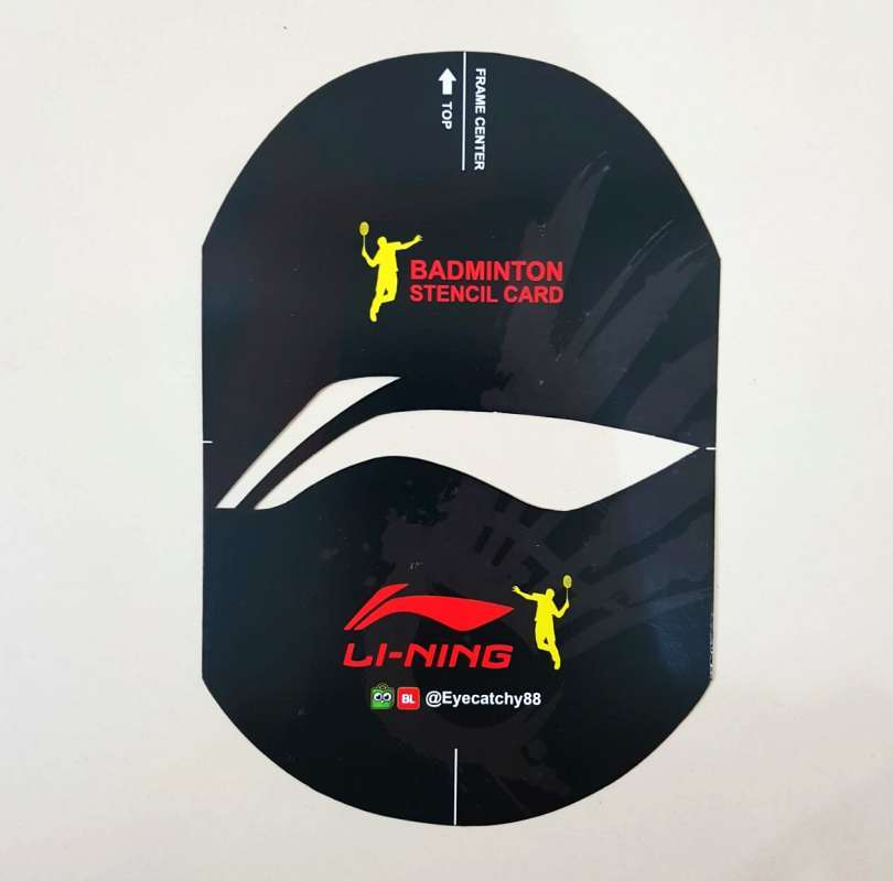 Jual Badminton Raket Stencil Card/ Logo Raket/ Cetakan Raket/ Racket