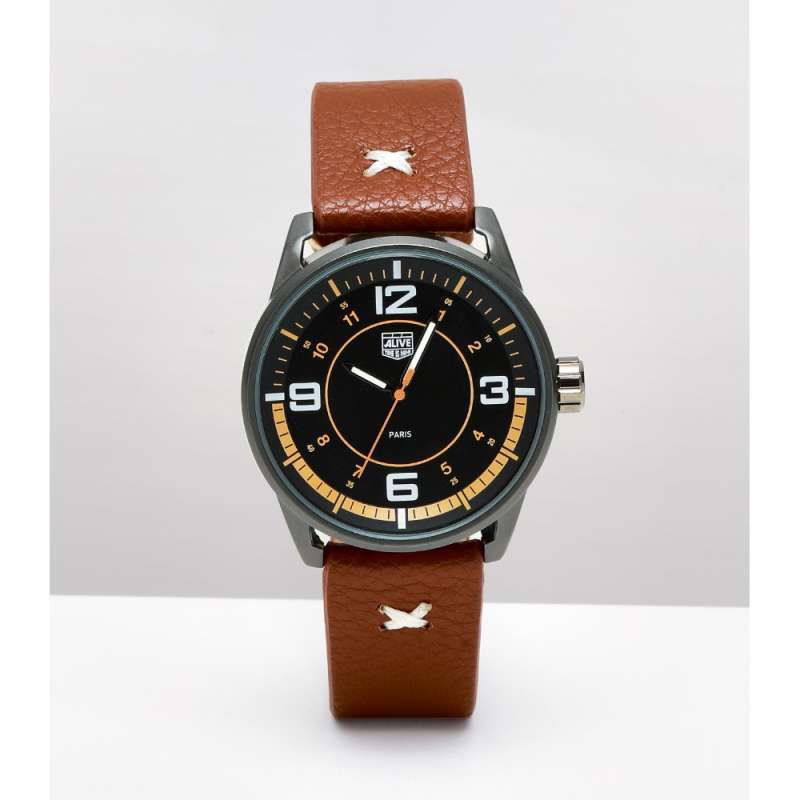 jam tangan pria alive hitam besi zedd gal338s3 original sophie paris