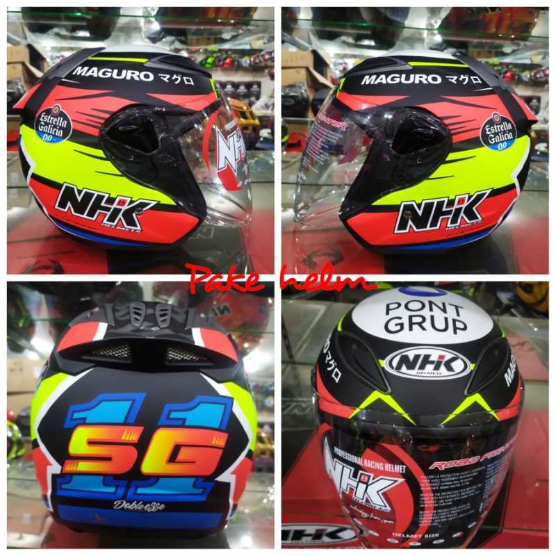 Jual HELM NHK R6 SERGIO BLACK DOF HELM NHK HALF FACE R 6 di Seller PAKE ...