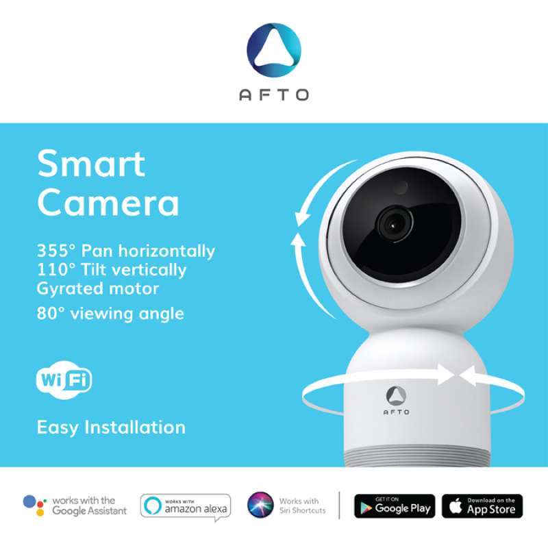 Jual Afto Smart Ip Camera Pan Tilt Zoom 1080p Ptz Cctv -wifi Iot ...