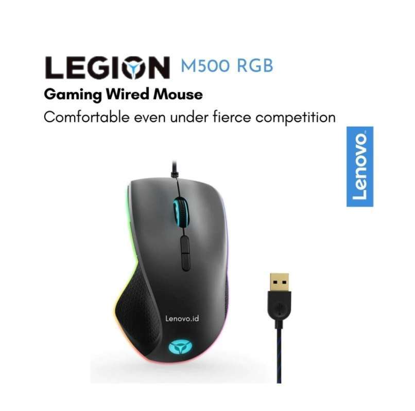 Jual Lenovo Legion M500 RGB Gaming Wired Mouse GY50T26467 (USB 2.0, 1.8m, Ergonomic righthanded