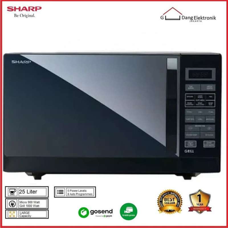 Promo Microwave Sharp R728(K)In 25 Liter Black Hitam Diskon 8 di
