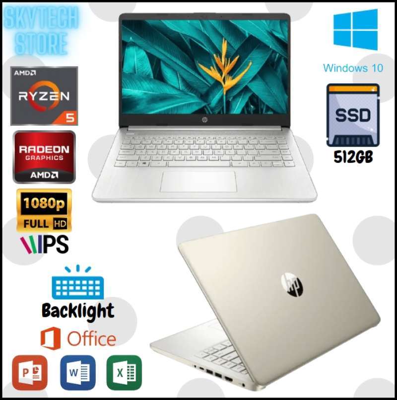 Jual Hp 14s Fq0011au Amd Ryzen 5 4500u|ram8gb|ssd512gb|14 Fhd Ips|amd