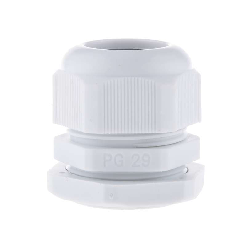 Promo Plastic IP68 Waterproof PG29 Cable Gland Connector 18-25mm White .