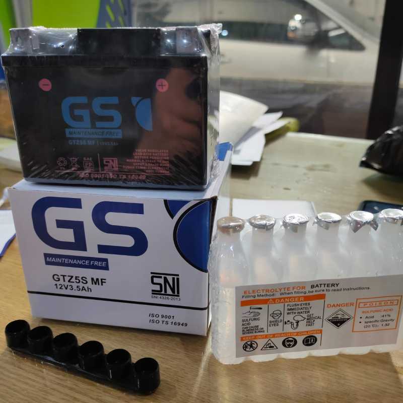 Jual Aki Motor Semi Kering Gs Gtz 5s Mf 12v - 3.5ah (pasti Jaya Ban) Di