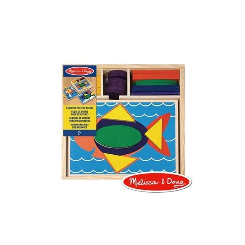 Jual Melissa & Doug Geometry Building Blocks For Preschool Children-10 ...