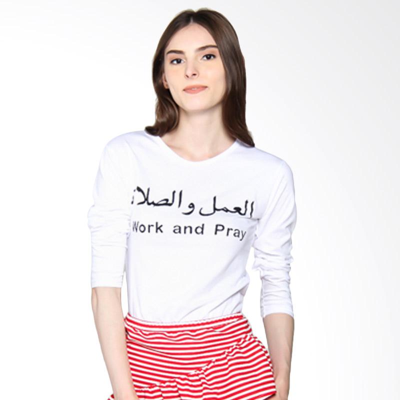 Jual Daily Deals - JCLOTHES Work And Pray Kaos Lengan