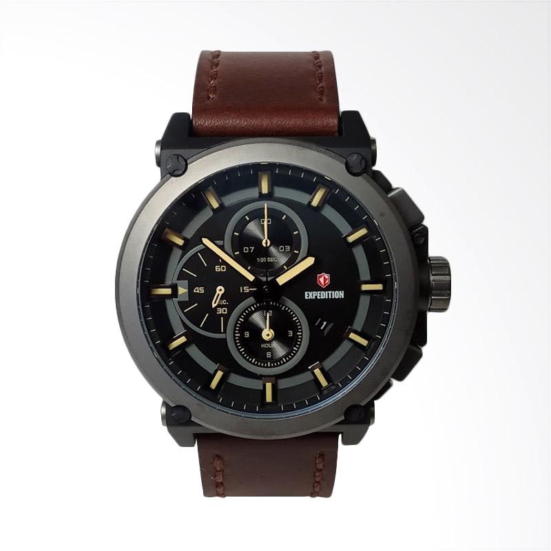 Jual Expedition Chronograph Jam Tangan Pria - Black Brown 