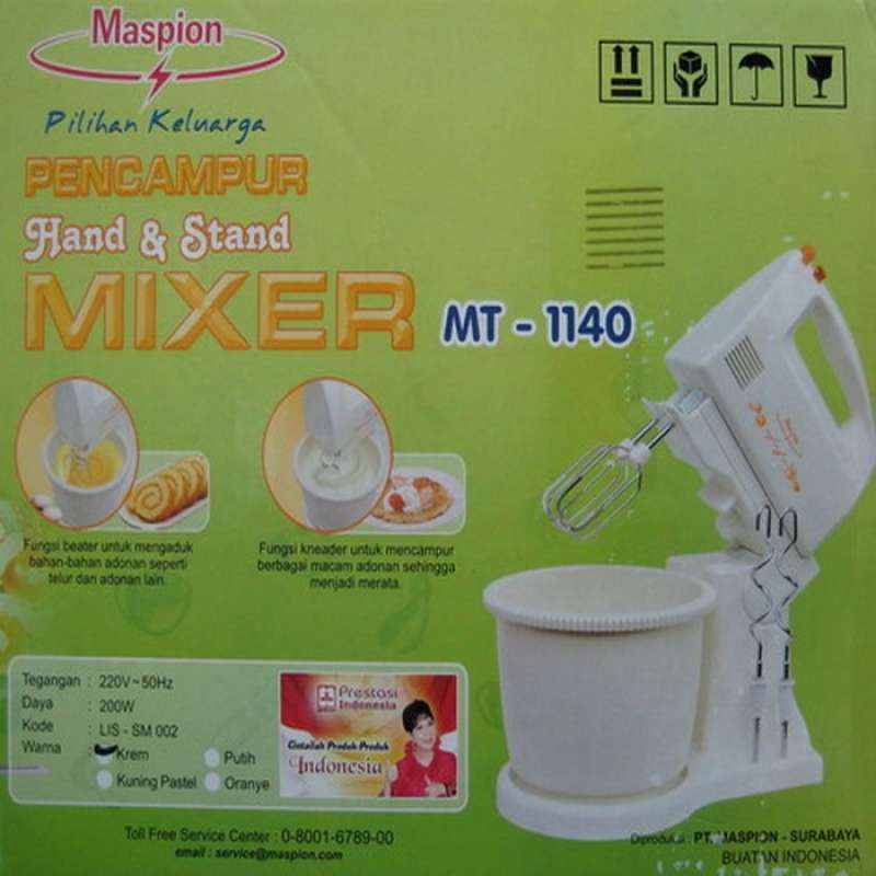 Jual Hand & Stand Mixer Mt 1140 Maspion di Seller Tromb FaLlink Blibli