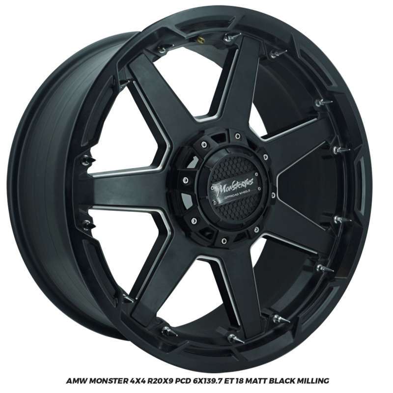Amw Wheel Rims Promo Velg Amw Monsters 4x4 Ring 20x9.0 Pcd 6x139.7 Et 18 Matt Black ...