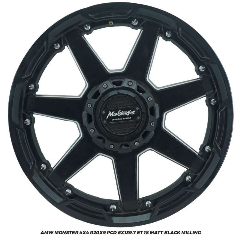 Amw Wheel Rims Promo Velg Amw Monsters 4x4 Ring 20x9.0 Pcd 6x139.7 Et 18 Matt Black ...