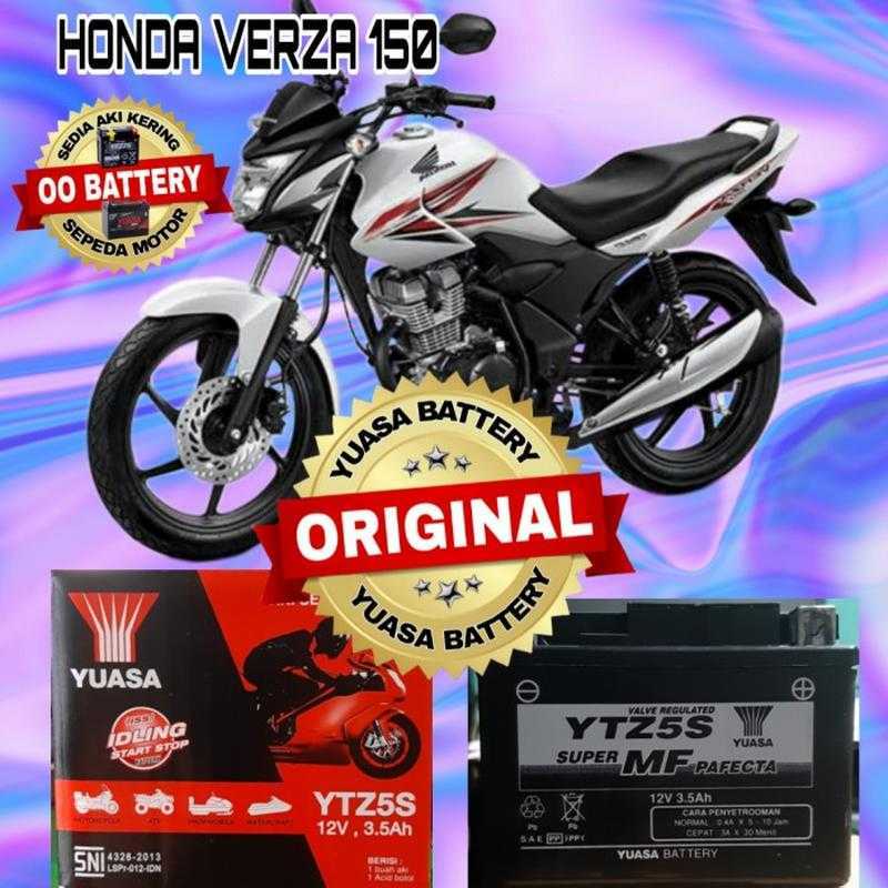 Jual Aki Kering Motor HONDA Verza Original Yuasa Ytz5S 12V-3,5Amp di