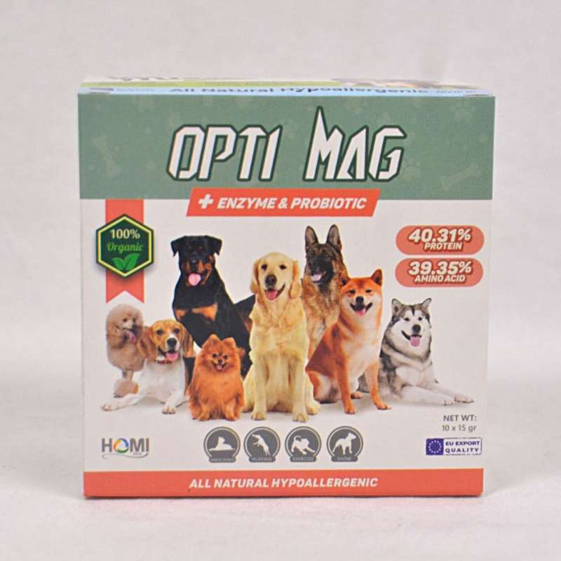 Jual OPTIMAG Vitamin Anjing Raw Mixer Enzyme Probiotic 10 X 15g sachet