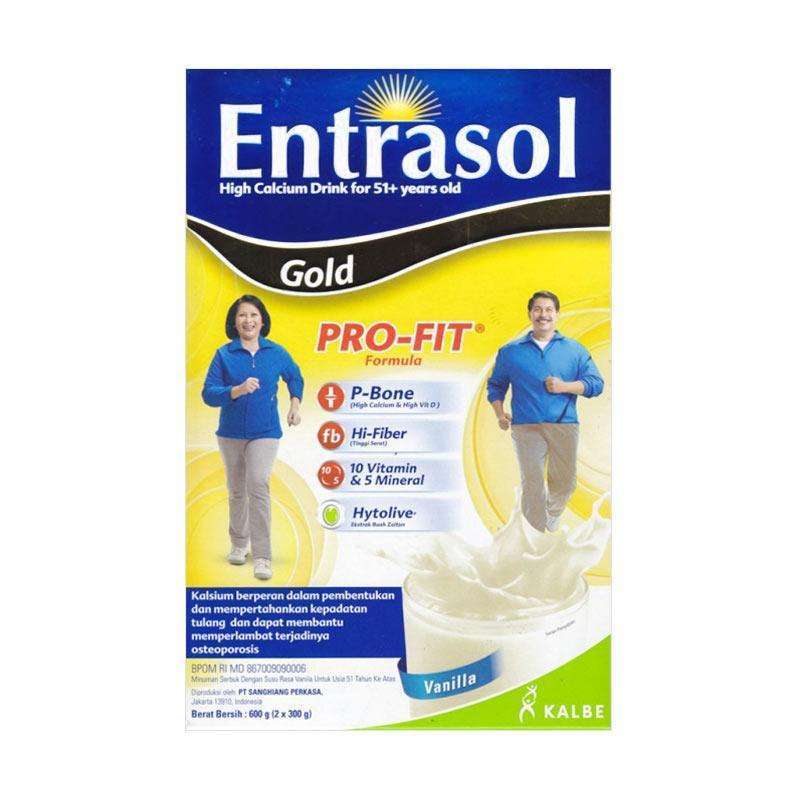 Promo Entrasol Gold PRO-FIT Susu Formula - Vanila [600 g] Diskon 6% di ...