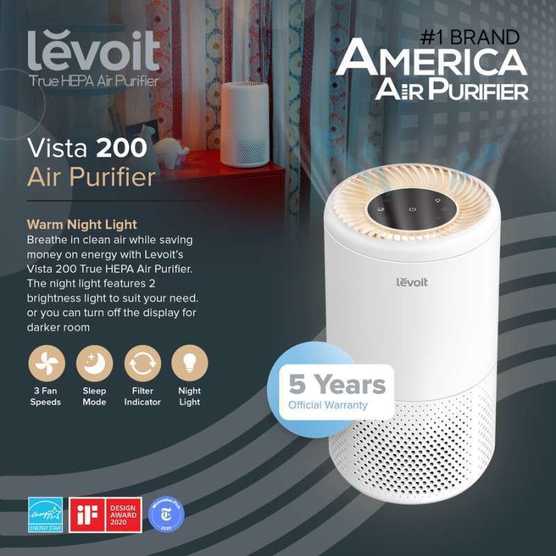 Jual Levoit Air Purifier HEPA Filter Vista 200 Pembersih Udara USA