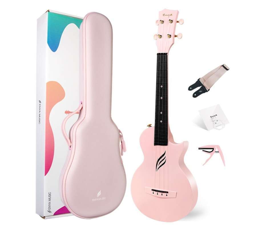 Jual Enya Nova U Mini Soprano 21 Carbon Fiber Ukulele Pink di Seller