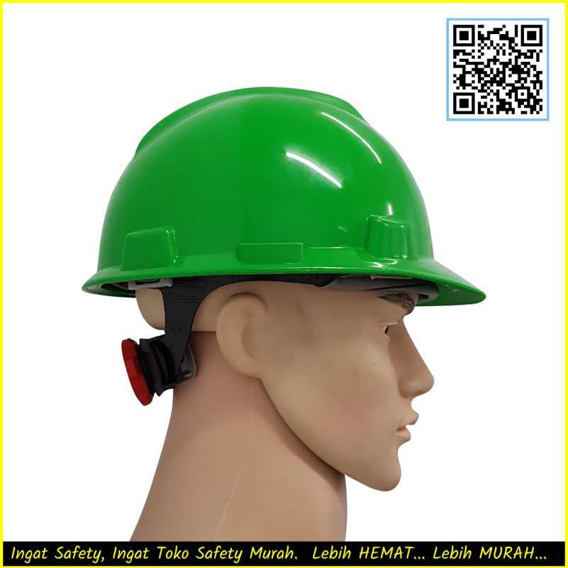 Jual Helm Proyek Safety Helmet Hijau standar SNI MSA Lokal + Inner