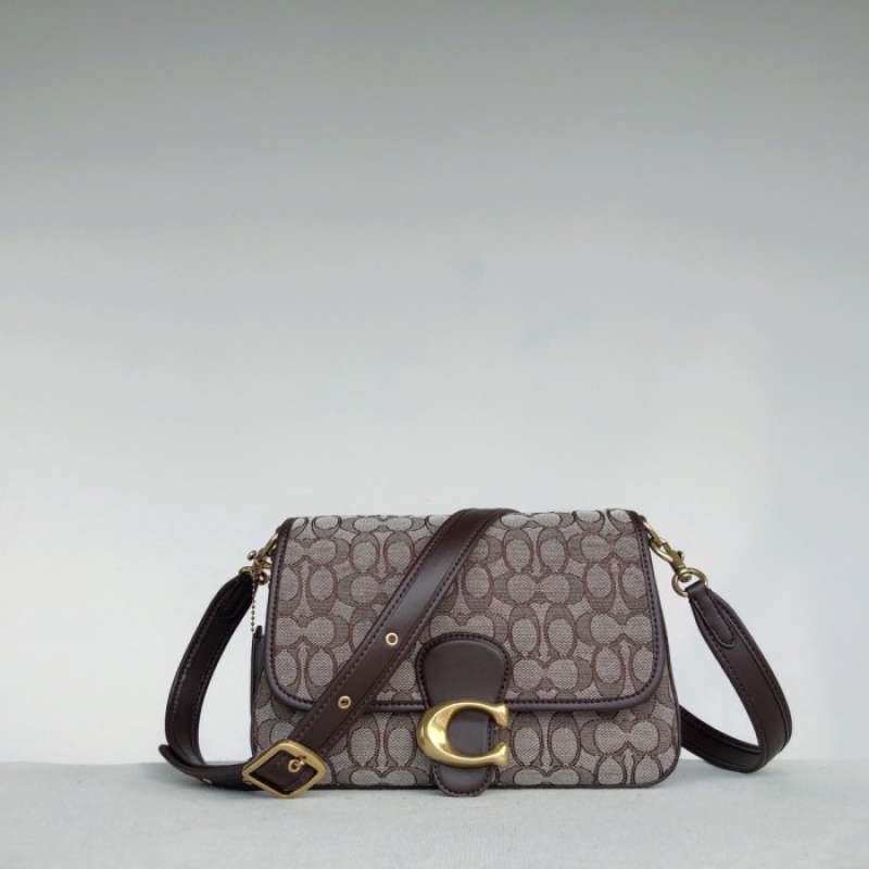 Jual Coach Soft Tabby Shoulder Bag In Signature Jacquard Oak Maple