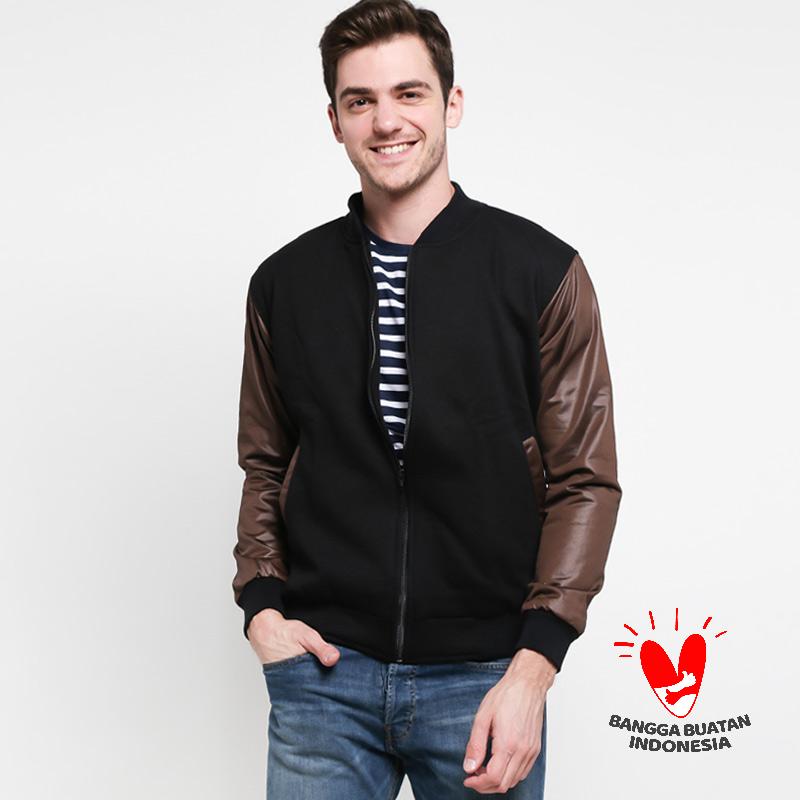 Jual Grosirjaket Casual Comby Jacket Pria - Hitam Online April 2021