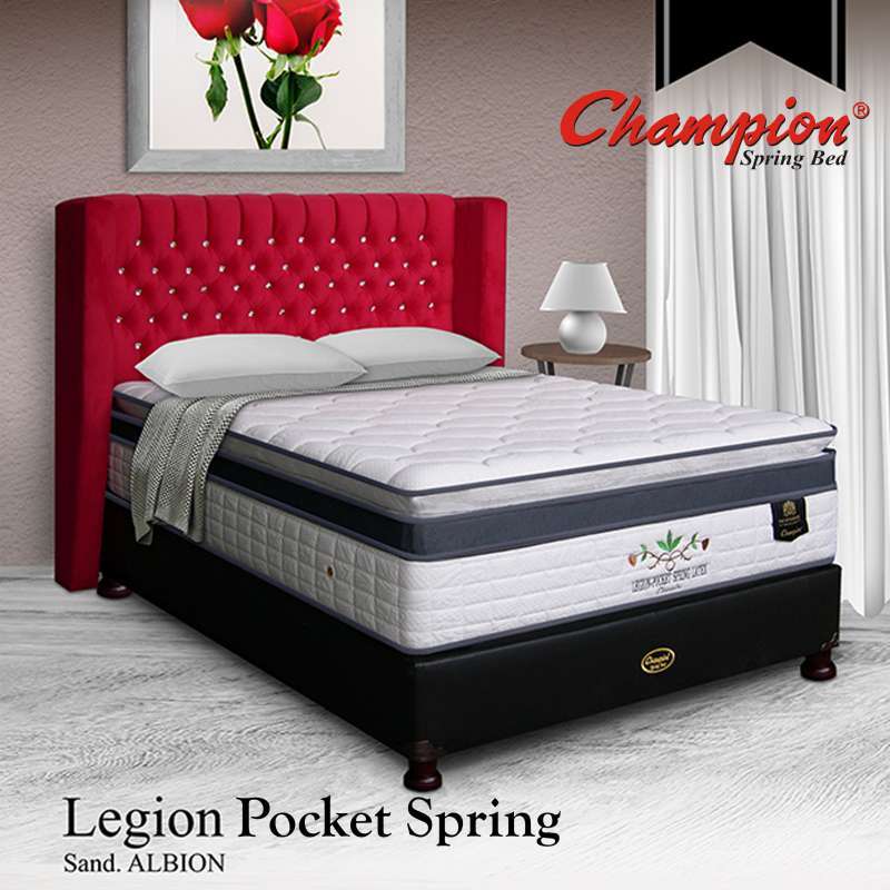 Promo Kasur Springbed Champion Legion Pocket Spring Plushtop Pillowtop