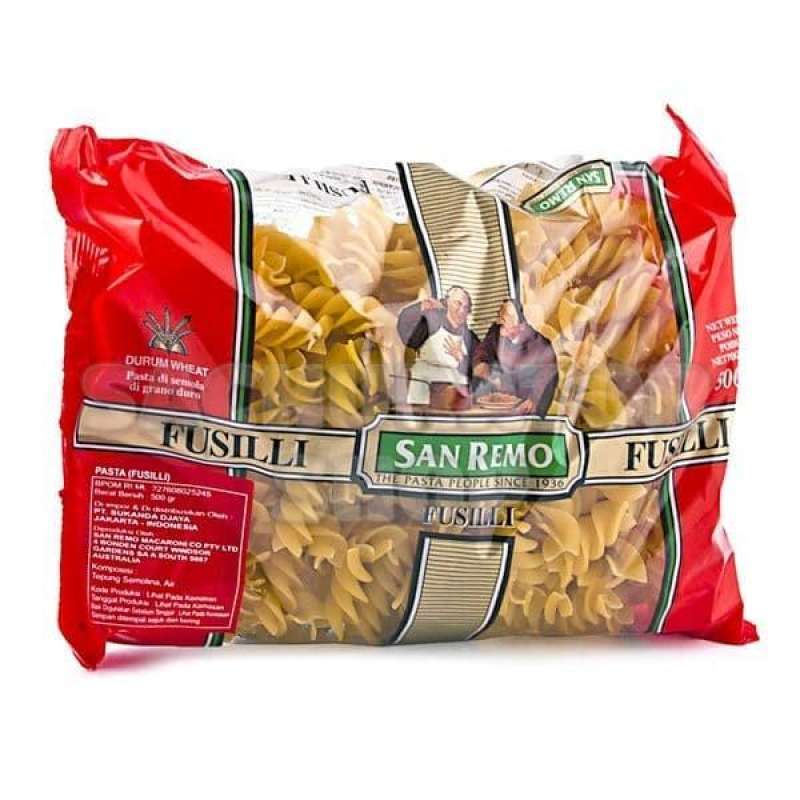 Jual Pasta Fusili SanRemo San Remo Fusilli Fusille Fusile Australian Pasta di Seller Sachurator
