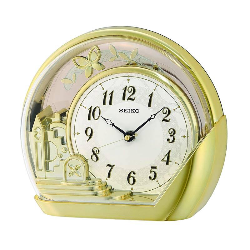 Promo SEIKO QXN232 Rotating Pendulum Desk Clock jam Meja [Original