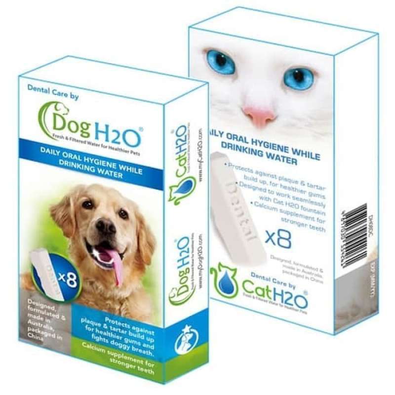 Jual Dental Care Cat / Dog H2o Pet Water Fountain Daily Oral Calcium