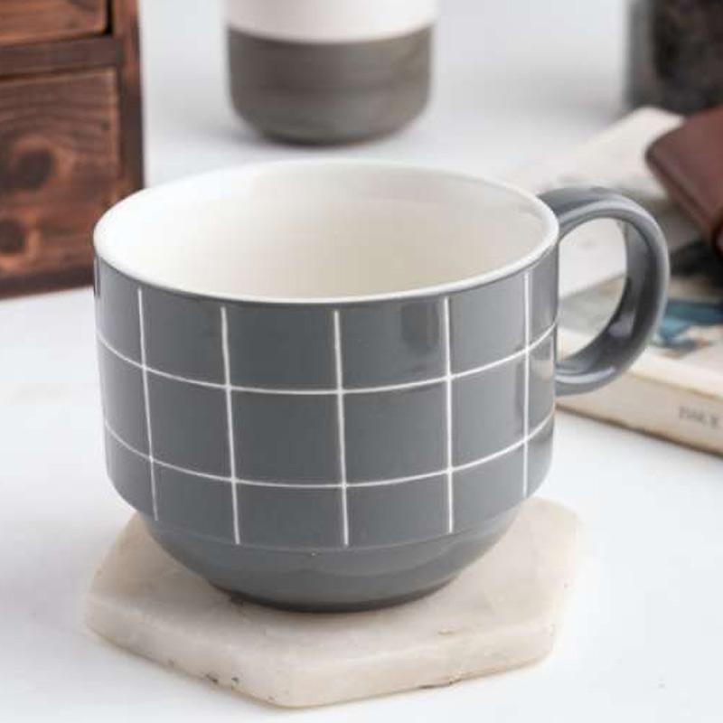 â Uchii Kikamagu Ceramic Mug Monochrome 14oz Cangkir Keramik Vintage Bw