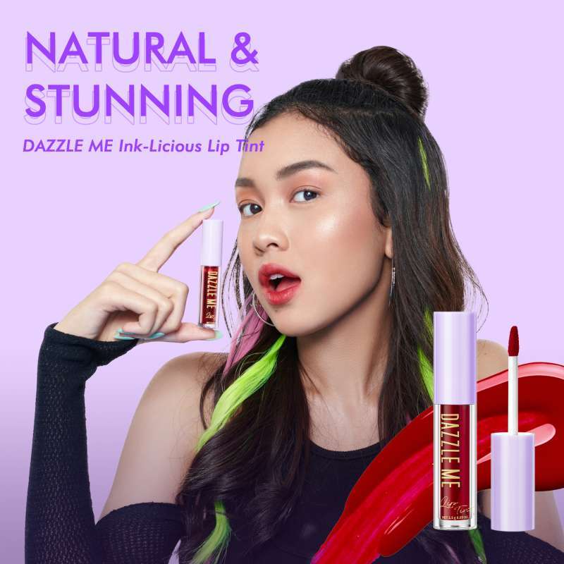 Jual DAZZLE ME InkLicious Lip Tint 2,5g Lip Gloss Lipstik Anti