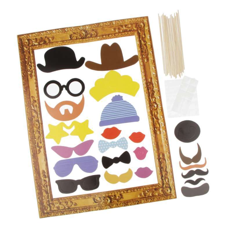 Jual DIY Chalkboard Selfie Frame Photo Booth Props Kits Funny Party