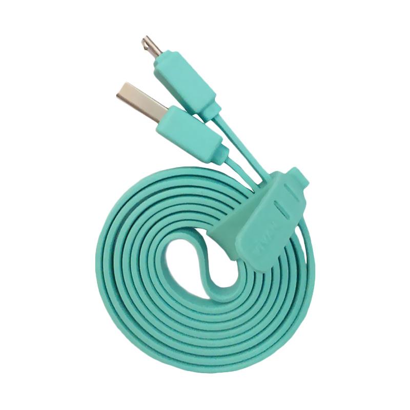 jual vivan csm100 micro usb kabel data biru 100 cm jual vivan csm100 micro usb kabel data biru 100 cm