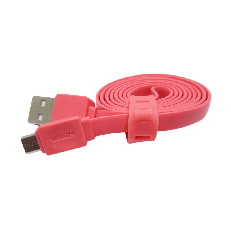 jual vivan csm 100 micro usb kabel data pink jual vivan csm 100 micro usb kabel data pink
