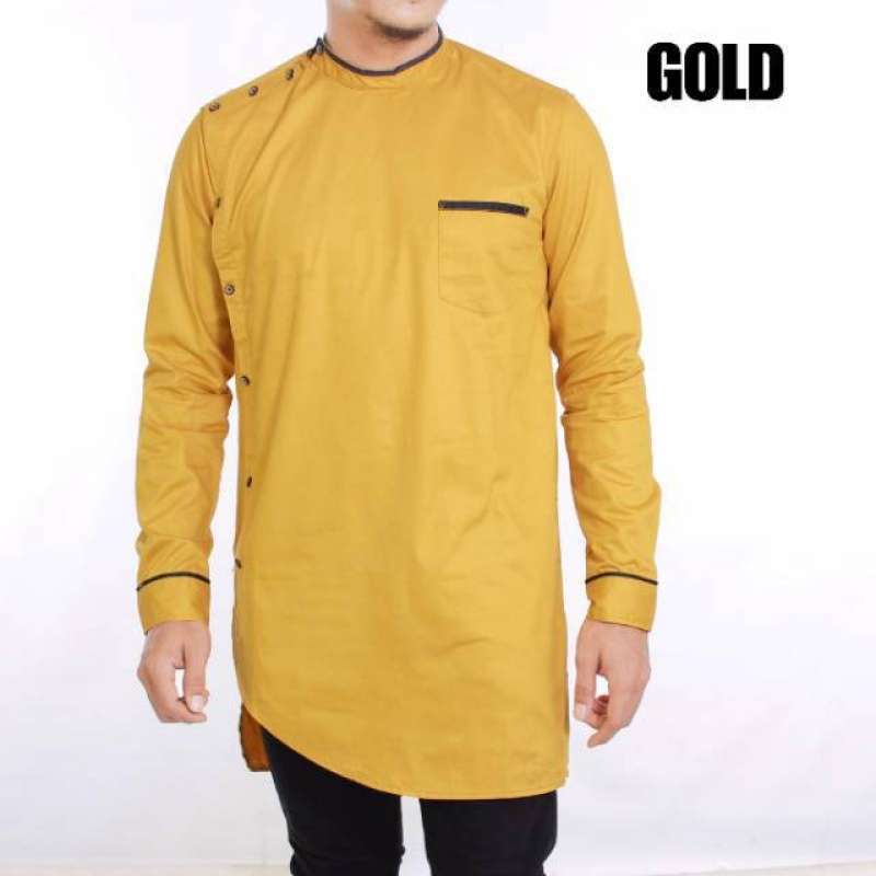 Jual KURTA PAKISTAN PRIA MODEL KOREA WARNA GOLD di Seller HAYYA QUEEN