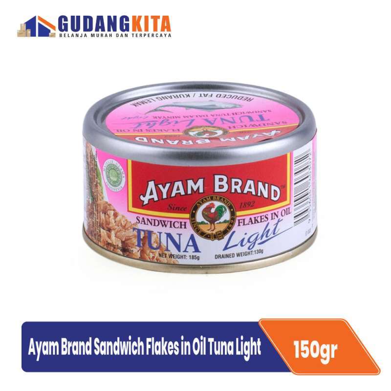 Jual Tuna Sandwich Kaleng Ayam Brand 150gr Sandwich Tuna Flakes Light