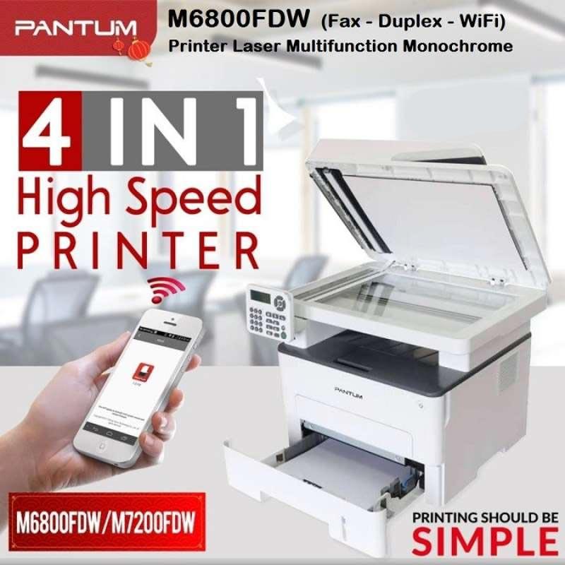Jual PANTUM M6800FDW Printer AIO Laser Mono Multifunction M6800 Duplex ...
