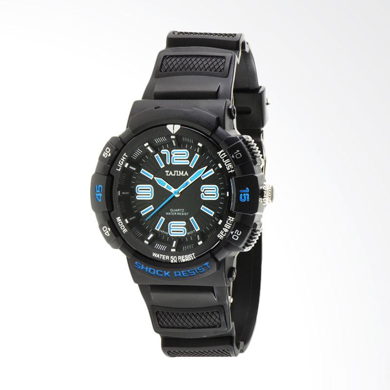 Jual Tajima Analog Watch Rubber Jam Tangan Pria - Biru 